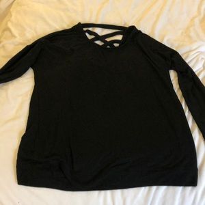Athleta black pull over sweater, sz xl